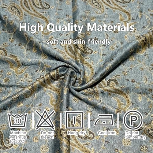 Image of Pashmina Scarf for Women Shawls and Wraps Reversible Paisley Vintage Jacquard Soft Silky Rave Scarves Men