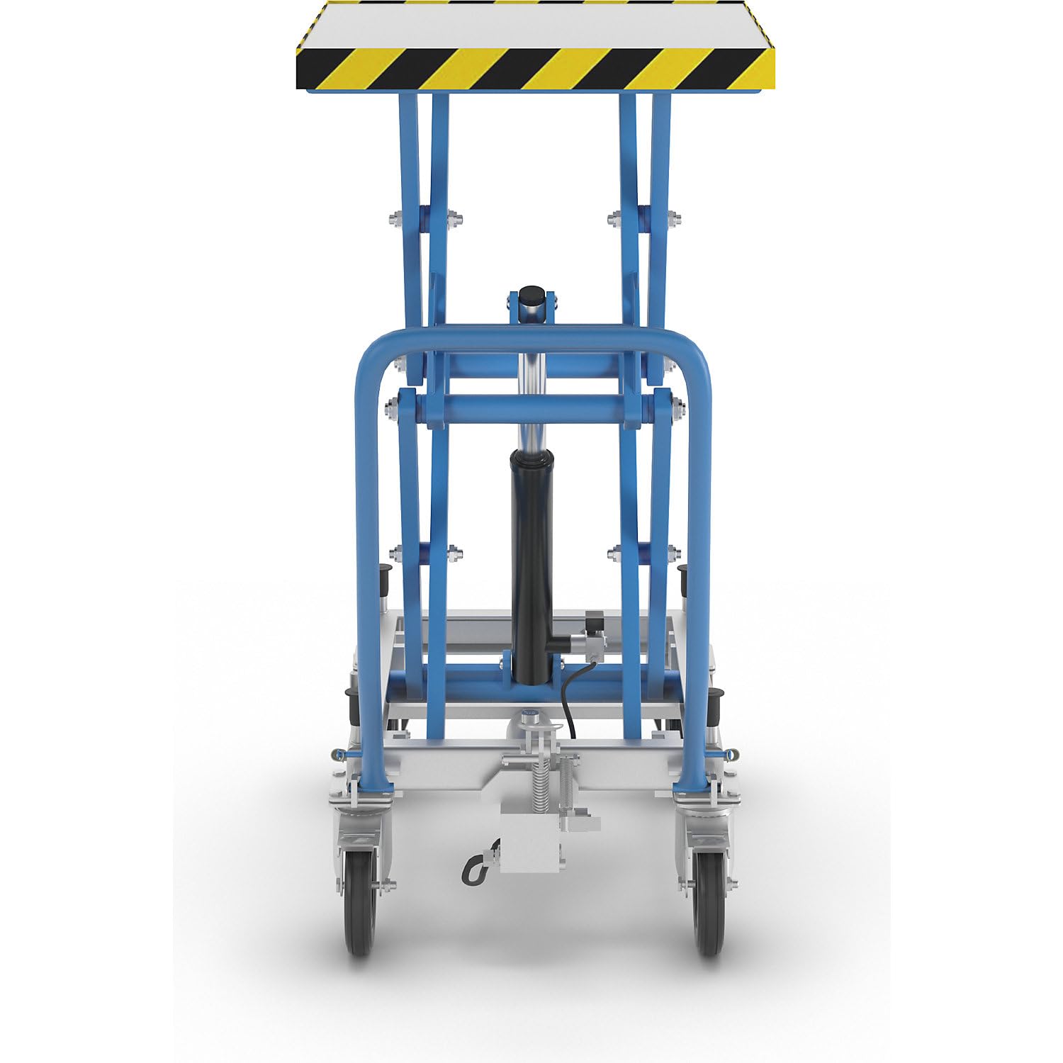 eurokraft pro | Doppelscheren-Hubtischwagen | Tragfähigkeit 500 kg, Hubbereich 460 - 1400 mm, Vollgummireifen