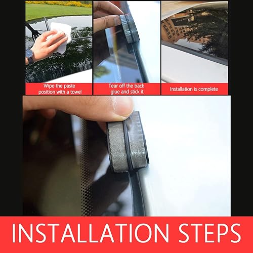 Miniatura 7 de Burlete de 16.4 pies para parabrisas de automóvil, corte en forma de T, sello de techo corredizo con autoadhesivo, borde de goma impermeable para