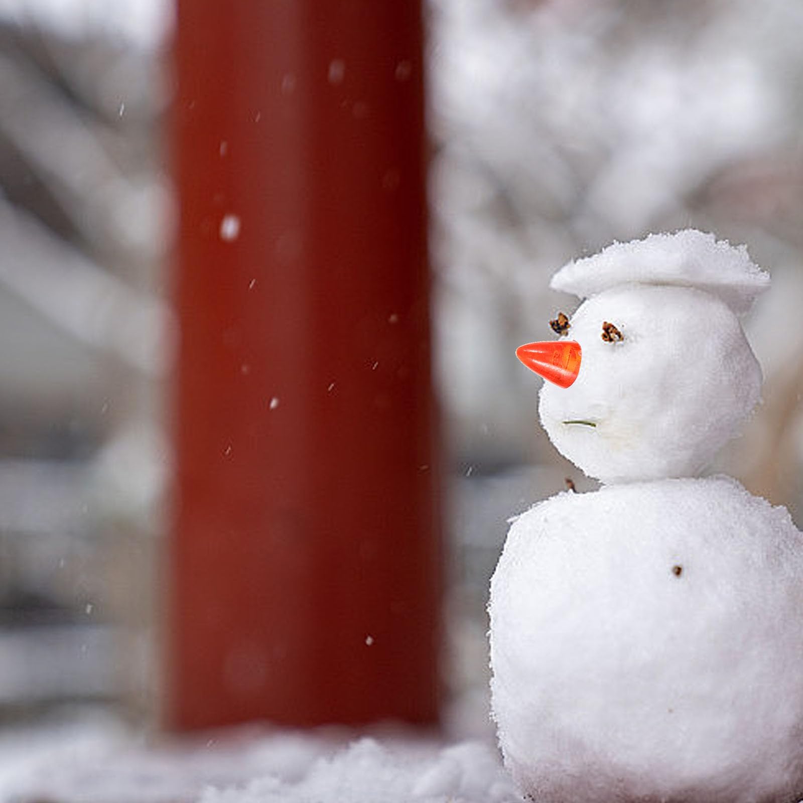 Veemoon Naso di Pupazzo di Neve in Plastica per Progetti Creativi Natalizi, 200 Pezzi, Varie Dimensioni, Decorazione Fai da Te per Bambole da Neve e Lavoretti