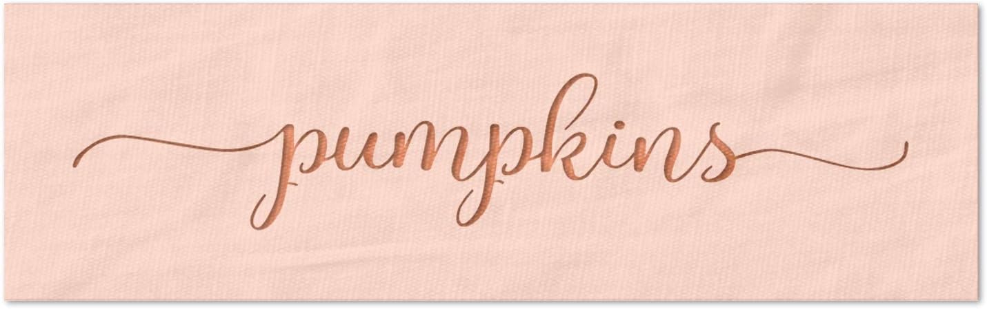 Stencil Stop Pumpkins Script Stencil - Reusable for DIY Projects, Painting, Drawing, Crafts - 14 Mil Mylar Plastic (18 x 3.38 inches)