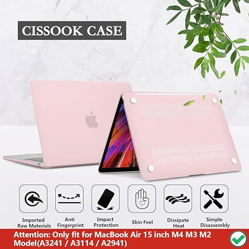 Miniatura 6 de CISSOOK Funda compatible con MacBook Air de 15 pulgadas 2023 2024 versión A2941 M2 A3114 M3 chip con Touch ID, carcasa rígida de plástico