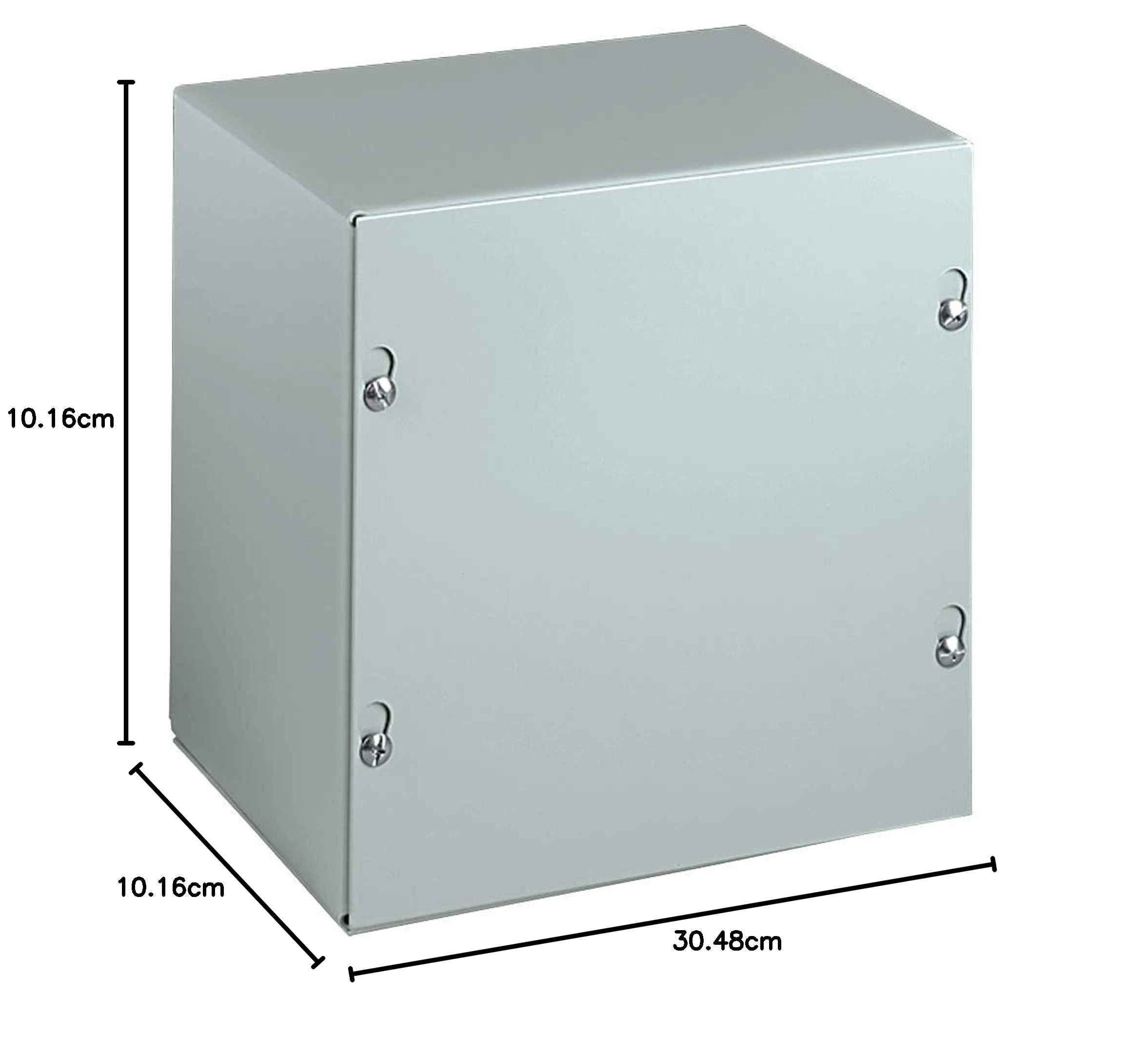 Wiegmann SC121204NK SC-Series NEMA 1 Screw Cover Wallmount Pull Box, No Knockouts, Painted Steel, 12" x 12" x 4"