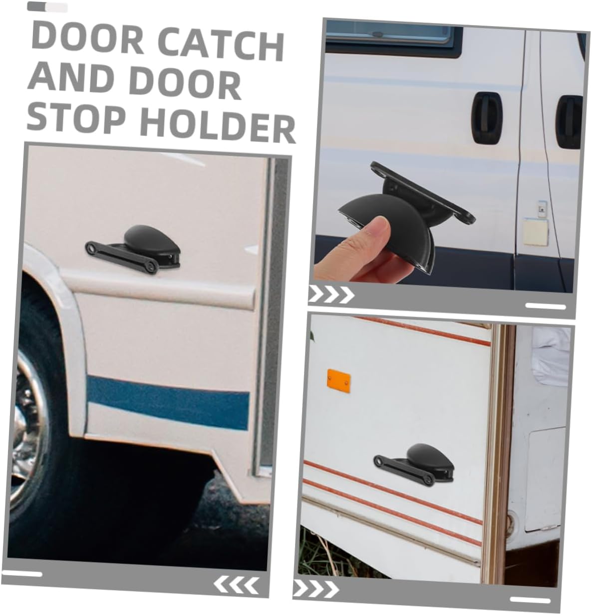 ABOOFAN 2pcs Door Suction Door Limiter Camper Catch Latch Door Catch Door Latches and Catches Cargo Trailer Door Keeper Nylon Black