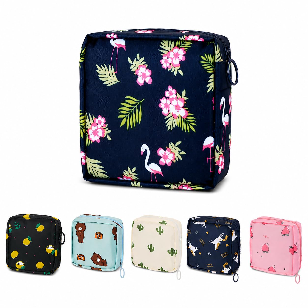 Sanitary Pad Storage Bag for Women & Teen Girls | Waterproof Period Organizer Pouch with Zipper | Travel Menstrual Kit for Pads, Tampons & Panty Liners | Compact, Reusable (Pack of 4)-picture-33