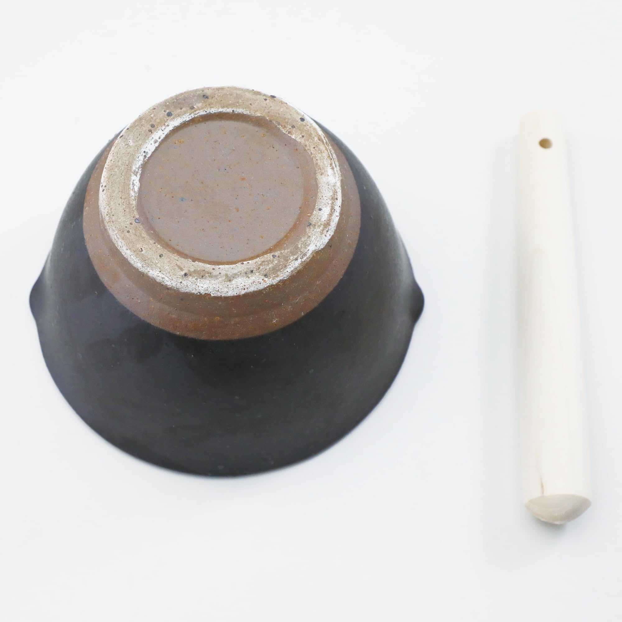 Asayu Japan Set mortaio e pestello in ceramica con pestello in legno, prodotto in Giappone, lavabile in lavastoviglie e utilizzabile nel microonde, set Suribachi e Surikogi scanalato - Set mortaio e p