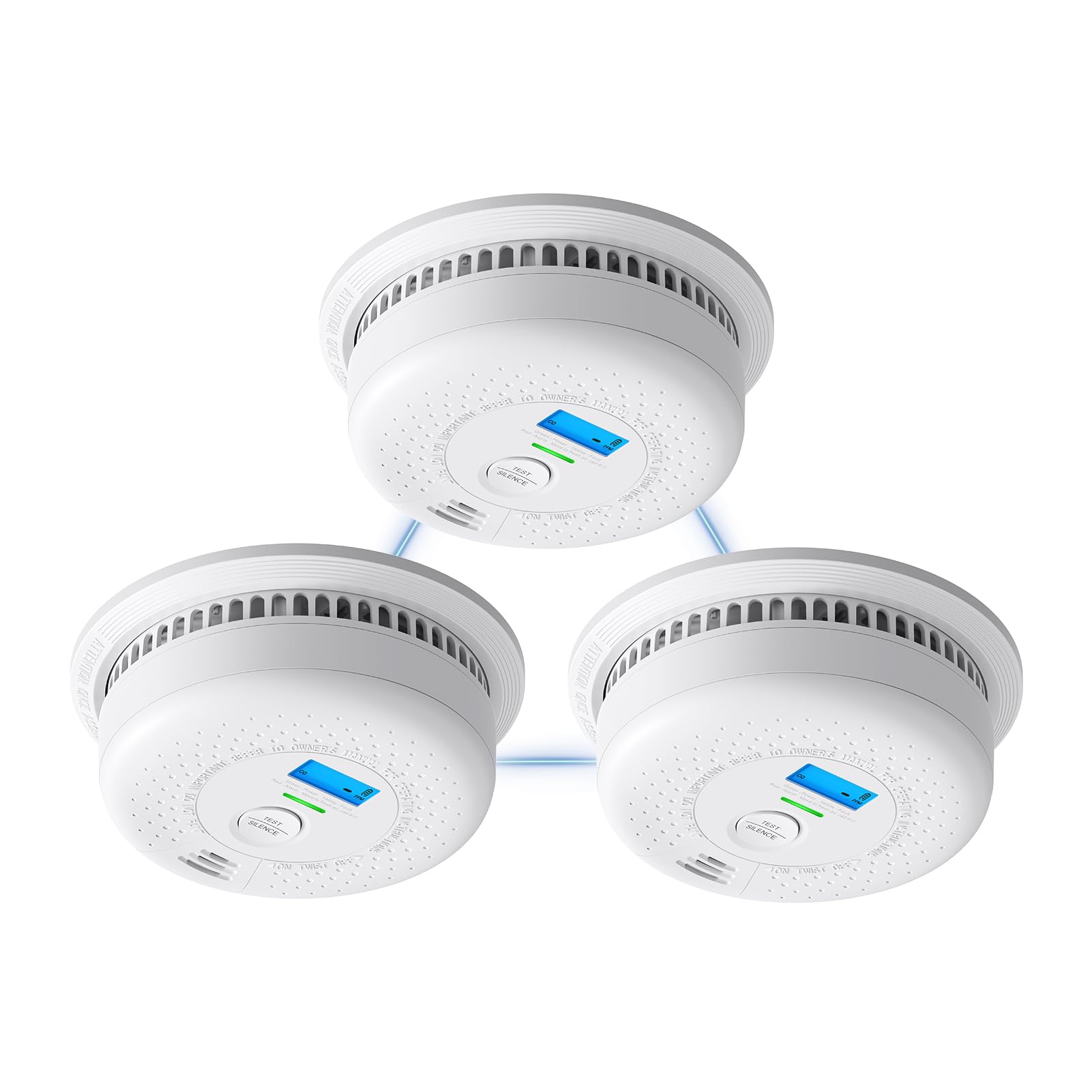 X-Sense Wireless Interconnected Smoke & CO Alarm 3-Pack