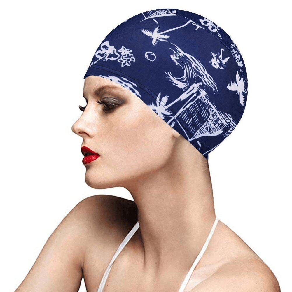 Lpitoy Swim Caps Waterproof Ear Protection Swimming Hat for Women Men Fits Long Hair & Short Swimming Tools