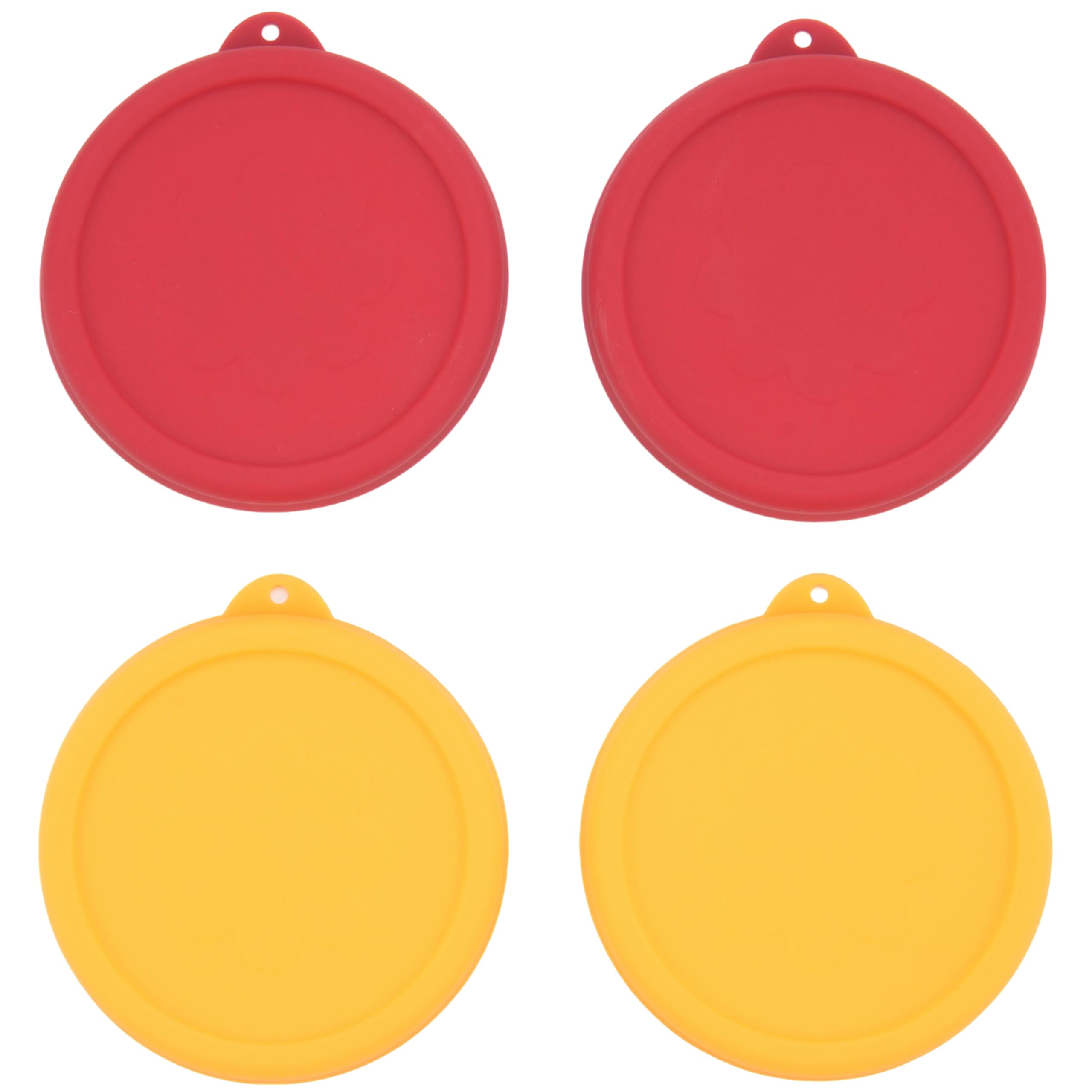 Photo 1 of Kiicii 2 Cup Round Silicone Storage Cover Lids Replacement for Anchor Hocking and Pyrex 7200-PC Glass Bowls (Container not Included) (Red & Orange) 4 Pack