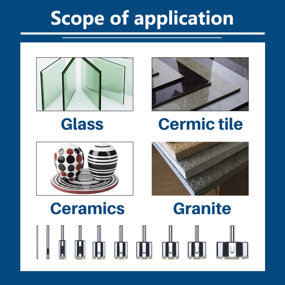 Punte Da Trapano Diamantate Piastrelle Di Vetro Estrattore A Nucleo Cavo Strumenti Di Rimozione Seghe A - Foto 7