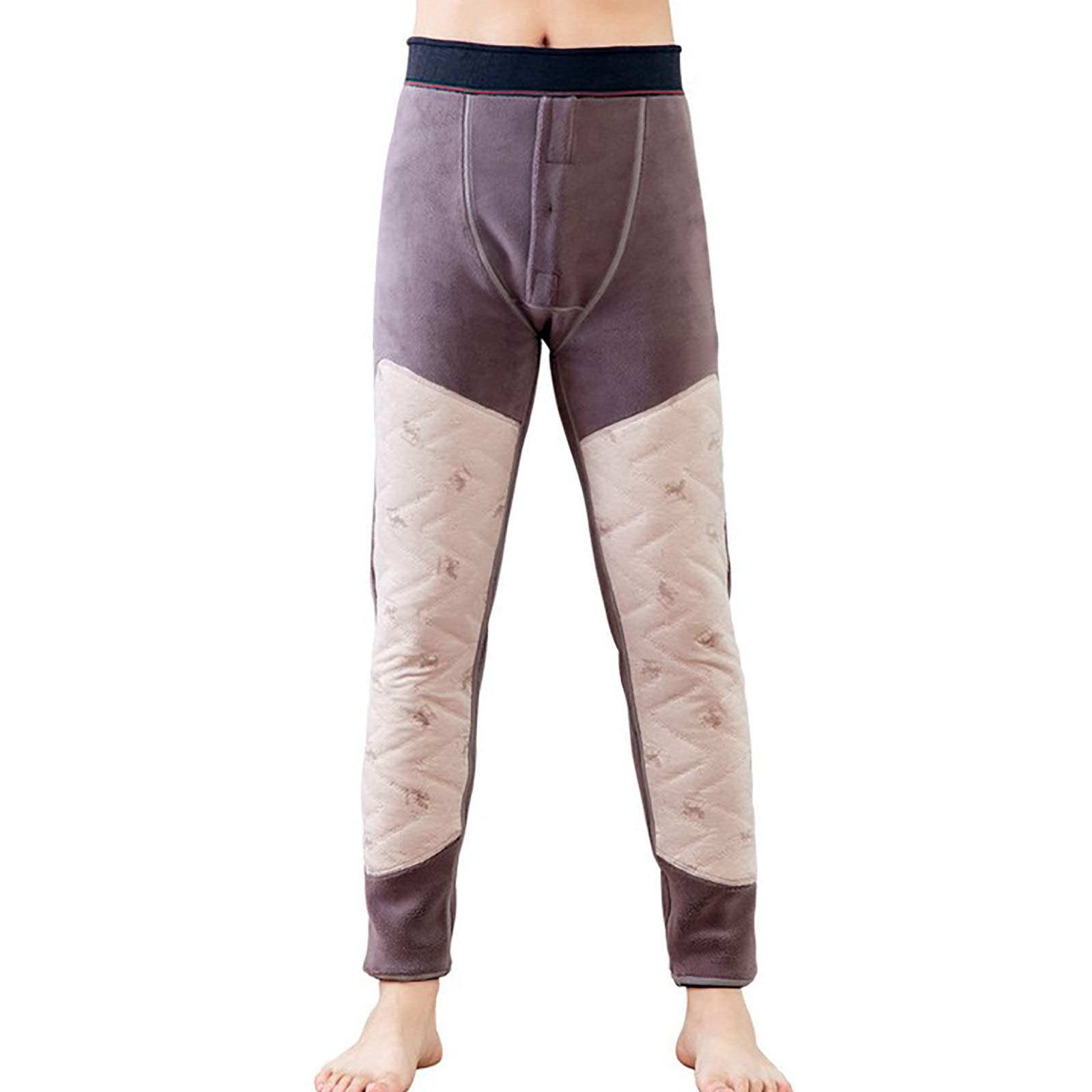 G&F Uomini Pantaloni Termici Mutandoni Caldo Biancheria Intima Livello Base Inverno Plus Velvet Pantaloni Leggings (Color : Black, Size : XL)