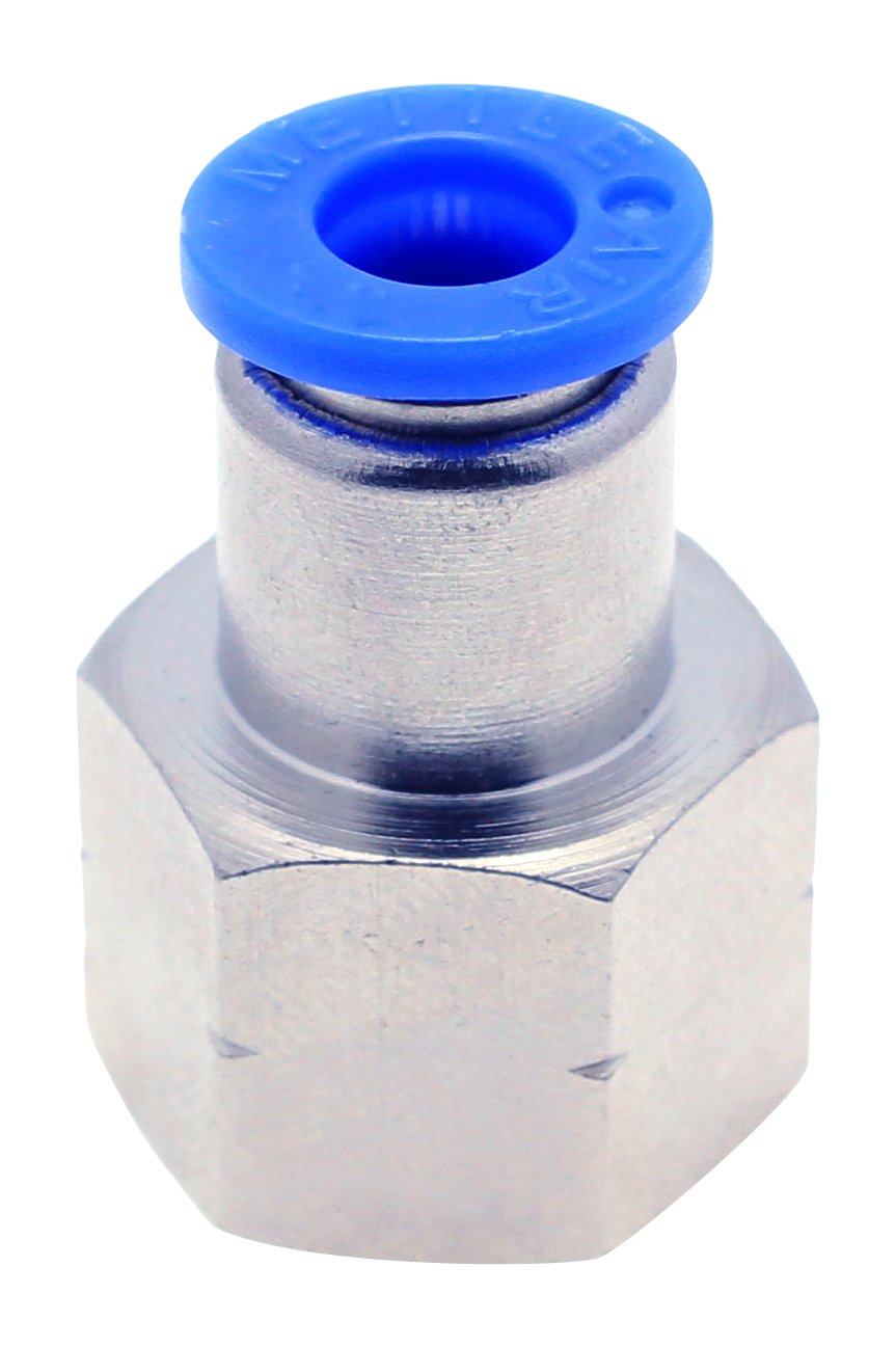 MettleAir MTCF6G0210PK Push to Connect Straight Female Fitting 6 mm