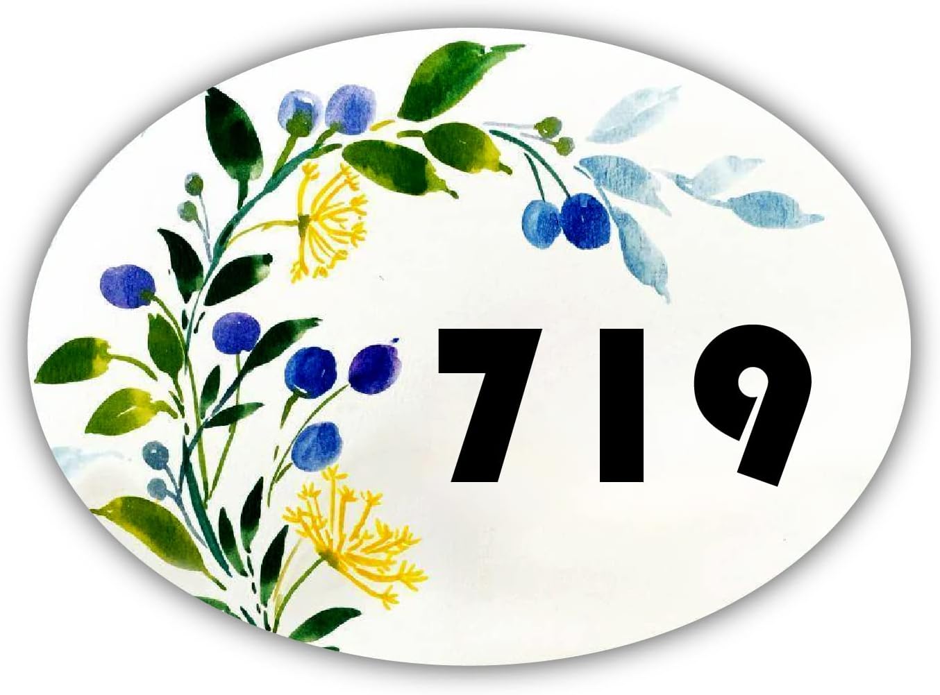 SIGNOOGLE Personalized Customized Acrylic Printed House Number Name Plate Flat Home Outdoor Family Glass House Outside 20 X 15 Cm Multicolored