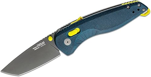 Miniatura 5 de SOG Aegis at Tanto Outdoor Pocket Folding Opening Knife, Ambidextrous at-XR Lock with Ergonomic Handle, Heat-Treated D2 Steel Blade, Built-in Blade