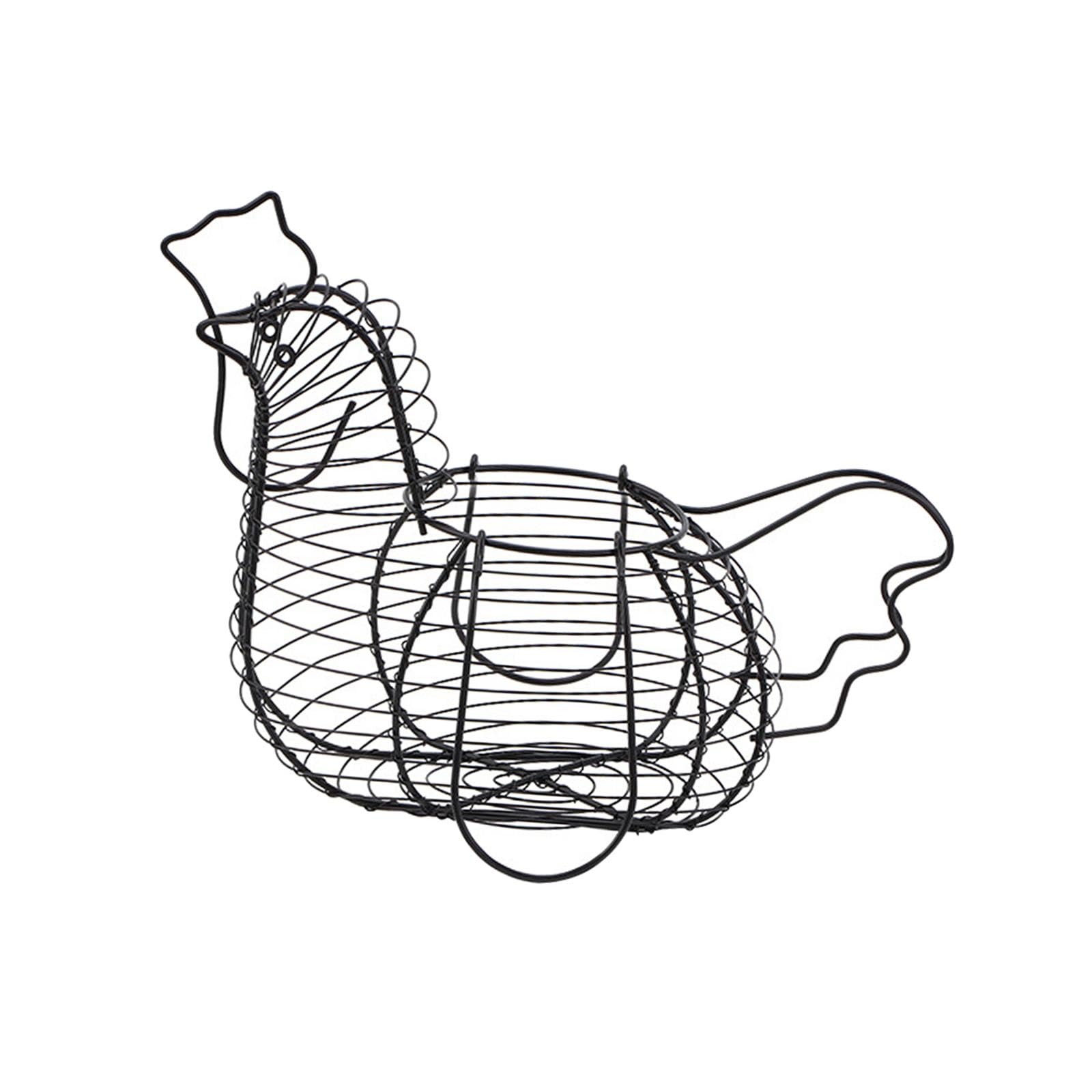 predolo Cestino per Uova di in Metallo Cestino per Uova in Filo di Pollo Vintage Cestino per Raccolta di Filo Metallico Portaverdure per Alimenti per