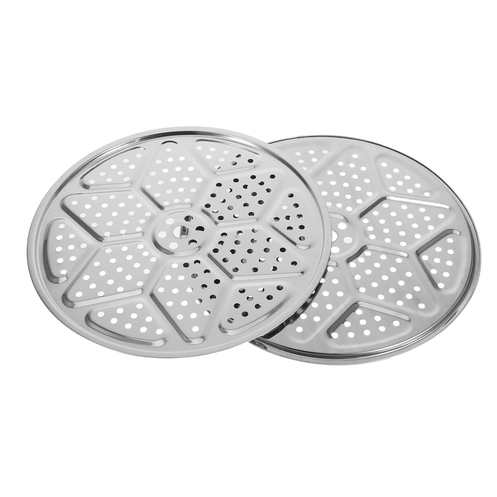 SHINEOFI 2 piezas Bandeja de Vapor Redonda de Acero Inoxidable de Rejilla para Cocinar al Vapor Compatible con Ollas y Cocedoras Presión Resistente y Duradera para Cocina Doméstica y