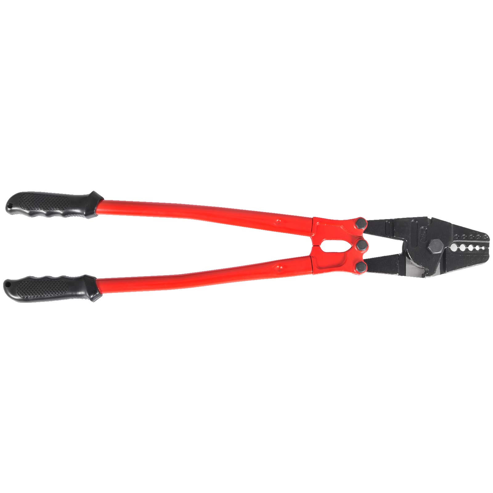 VEVOR Pince à Sertir Professionnelle 24", Pince Coupe Câble Acier Allié, Pince à Sertir 5 Rainures pour Manchon 1/16'', 3/32'', 1/8'', 5/32"et 3/16" pour Sertissage, Manchon de Boucle/Duplex
