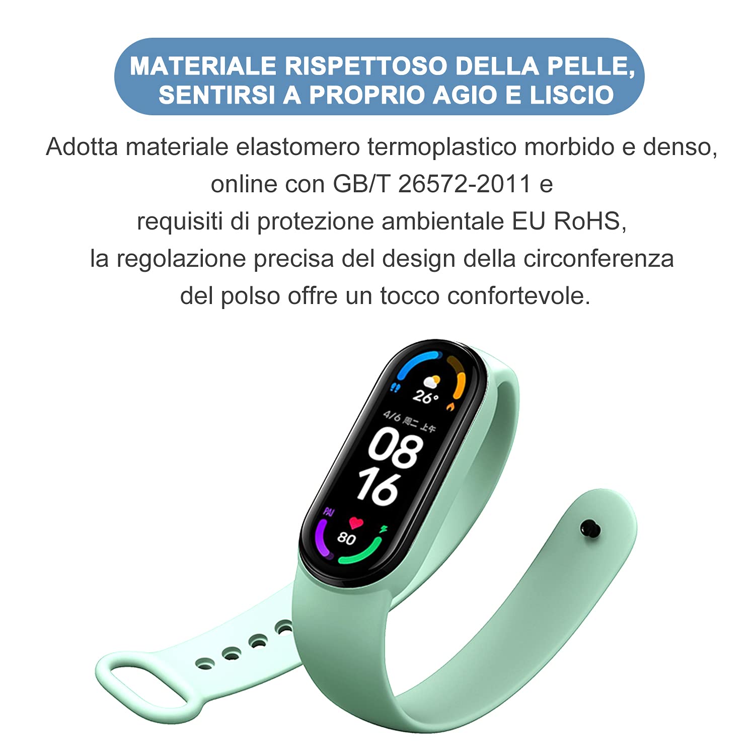 BANGTING 20 Pezzi Cinturino Compatibile con Xiaomi Mi Band 7 / 6 / 5 e Amazfit Band 5, Braccialetto Ricambio Cover Mi Fit 6 (20 Colori)