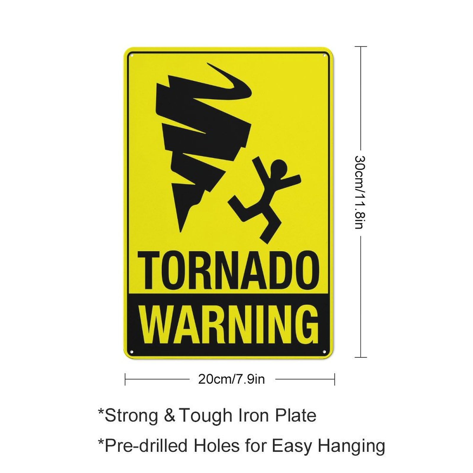 邦楽 TORNADO / TORNADO WARNING Tornado Warning Sign 12 X 8 Inches Aluminum Sign Reflective - Uv