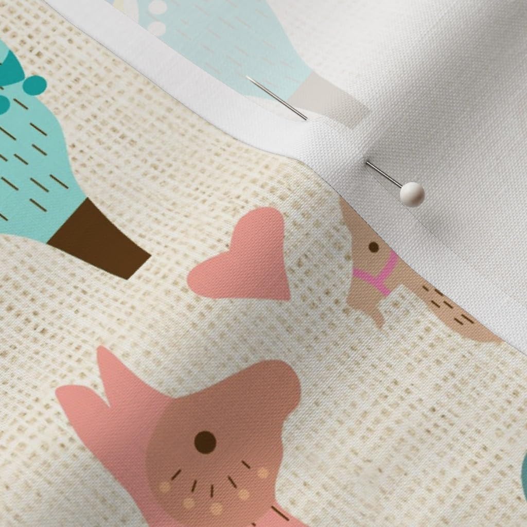 Spoonflower Fabric - Llama Fun Large Alpaca Pastel Llamas Nursery Modern Printed on Petal Signature Cotton Fabric by The Yard - Sewing Quilting Apparel Crafts Decor