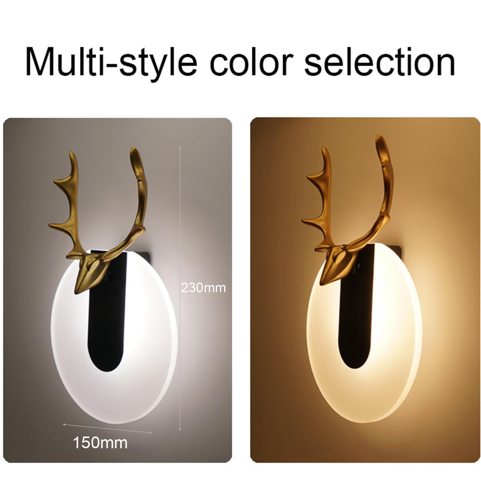 Applique con Interruttore Touch LED per Interni con Interruttore a Batteria Ricaricabile Tramite USB, Montaggio a Parete, Comodino (Luce Bianca, Quadrata)
