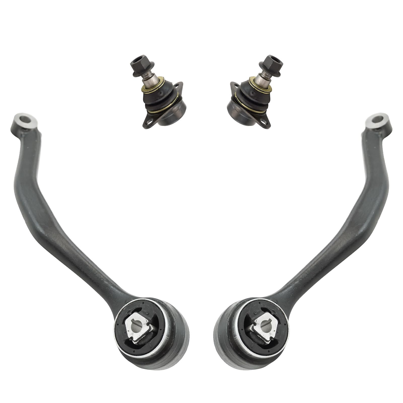 TRQ Front Left and Right Lower Control Arm with Ball Joint Set 4 Piece Compatible with 2004-2007 BMW X3