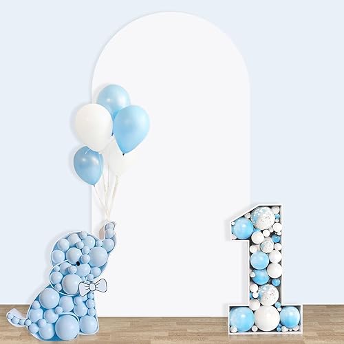 Cubierta de arco de 6 x 2.6 pies, cubierta de elastano para arco de boda, cubierta de telón de fondo de arco de boda, cubierta de fondo de arco de