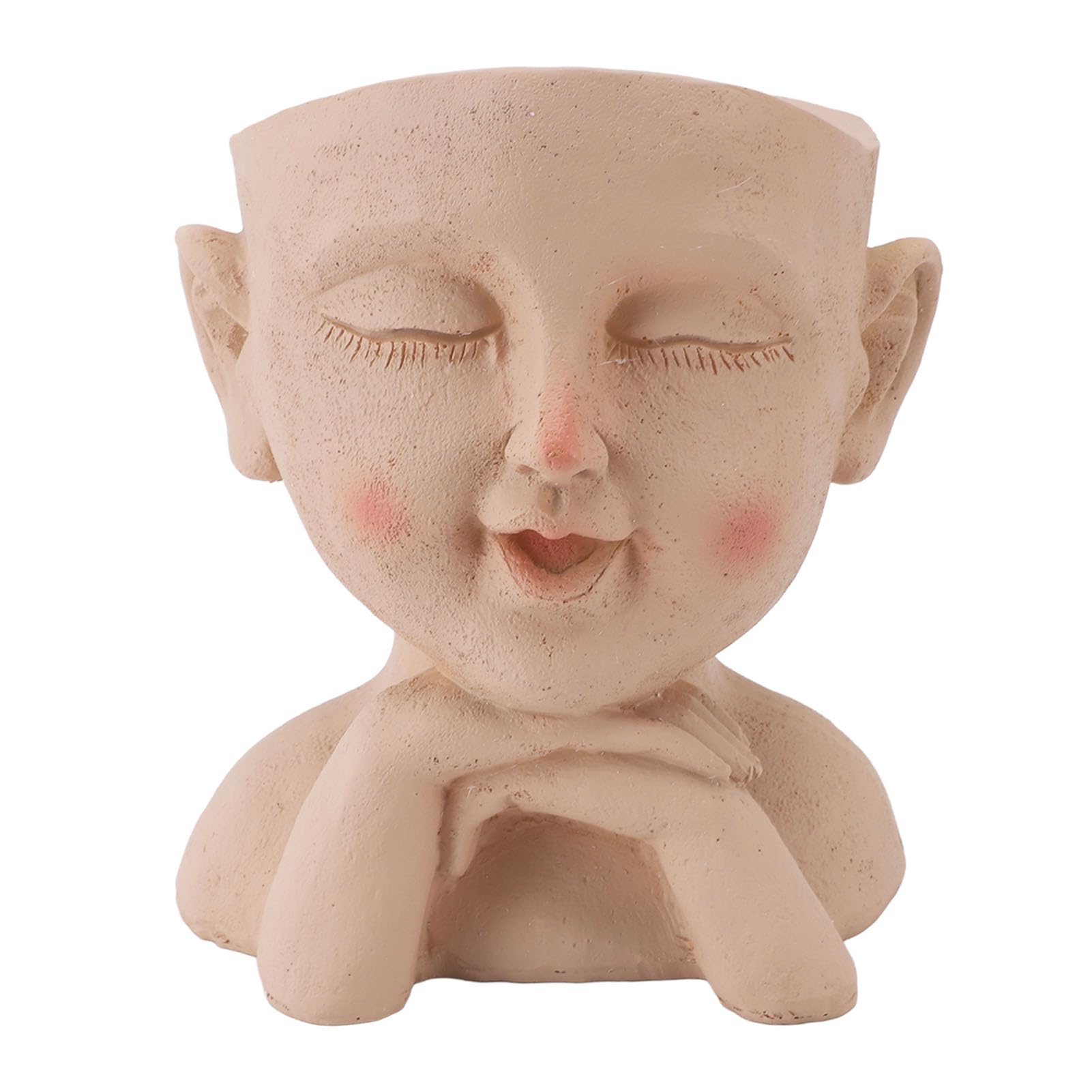 TANIQIACA Men Face Flower Pot, Hand Painting Men Head Flowerpot, Decorative Funny Succulent Planter with Drain Hole, Outstanding for Indoor Outdoor Greenery Decor