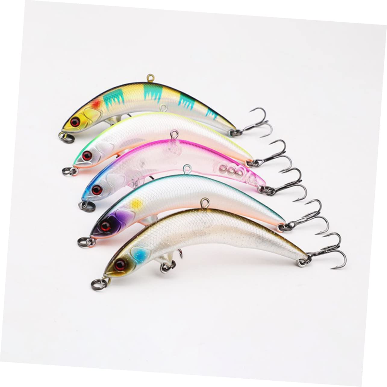 Hameçons de pêche bar eau douce Kisangel réutilisables montage coulant - 8