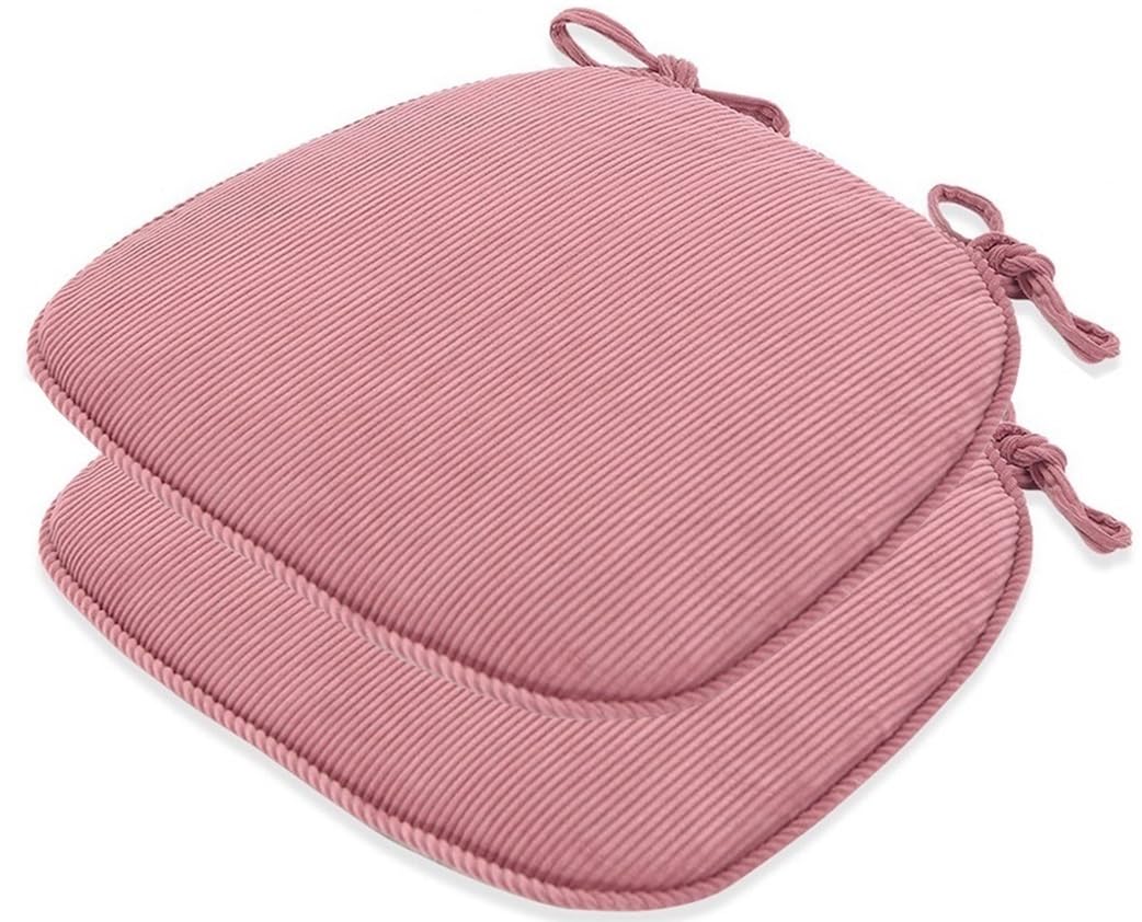 Coussin de chaise antidérapants en U rose lot de 1 à 6 pièces avec fermeture éclair