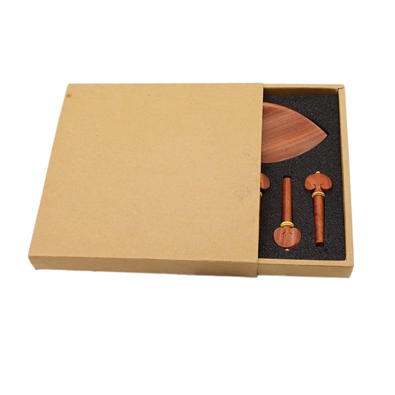 Piezas Repuesto violín 7 Unids/Set 4/4 Violín Peg Tailpiece Chin Rest End Pin Piezas Kit Caoba Tamaño Completo Violín Acesorios Violín