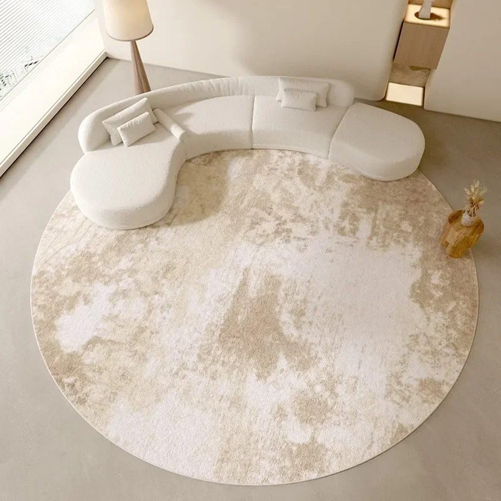 Luxury Living Room Round Carpet Large Gradient Color Rug for Bedroom Bedside Floor Mat Soft Comfortable Home Decoration Rugs,AD949,YD,Diameter 80CM