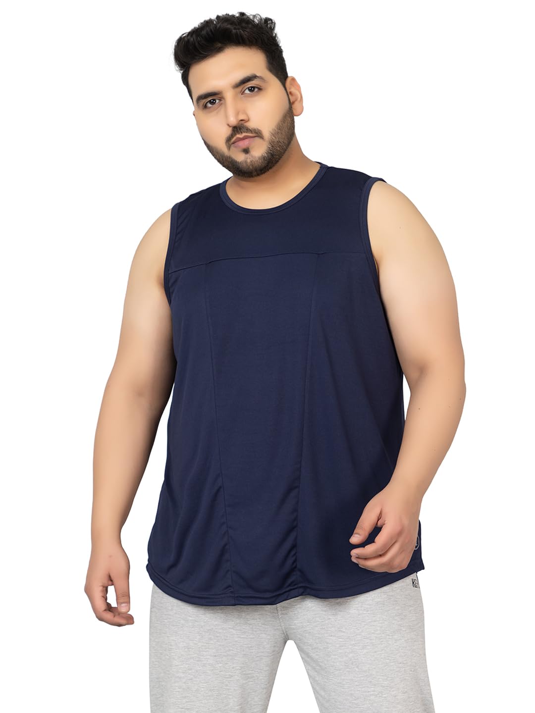 chkokko Tank Tops Sleeveless T-Shirt for Men Dry Fit Vest Moisture Wicking Gym Wear Solid Stylish Design Round Neck Running Sando for Sports Workout Fitness Apparel-picture-31