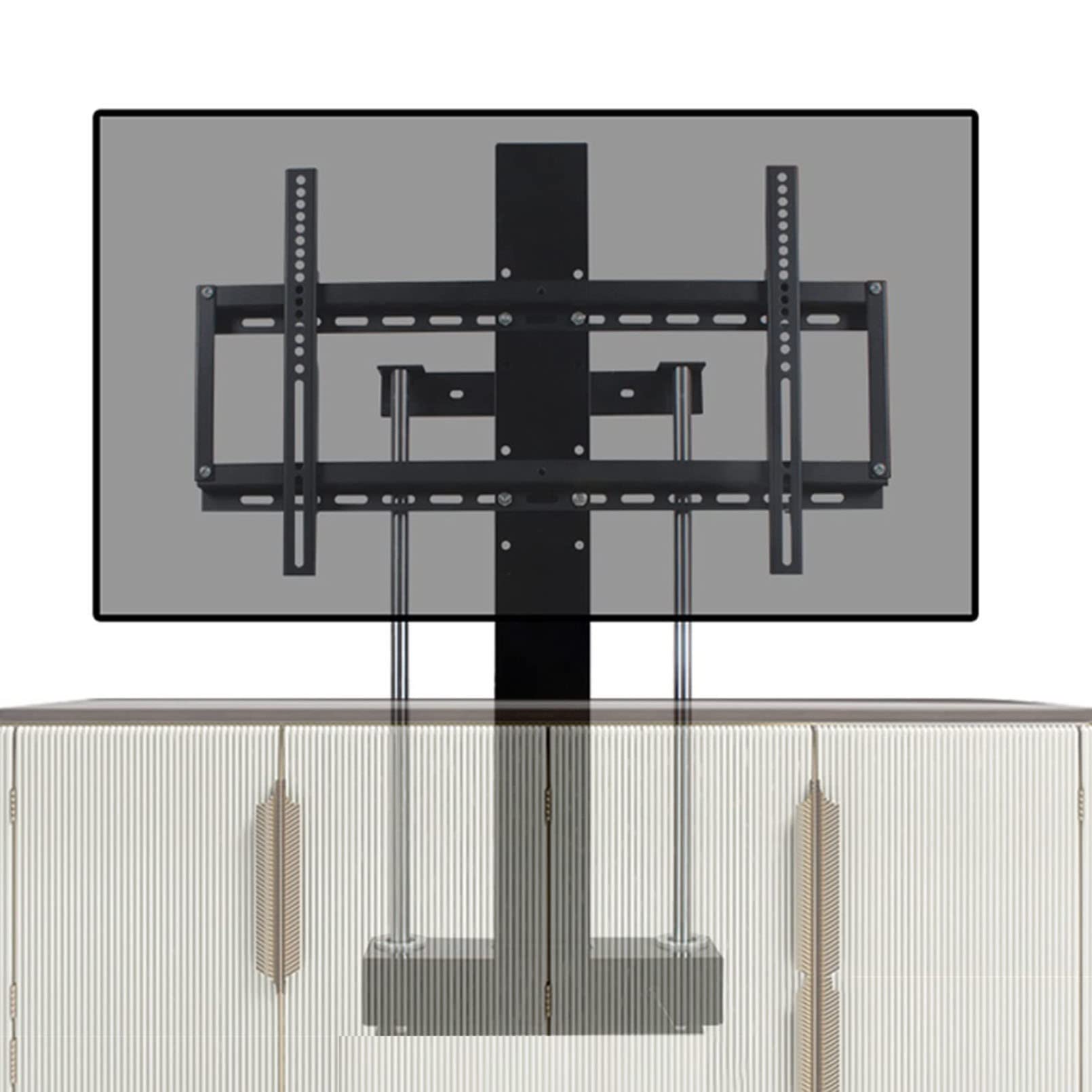 HPTHLY Universal Tv Stand Tv Projector Bracket - Tvs Hanger Projector Universal Installation Suspended Ceiling Multifunctional Extended Adjustable Telescopic Fixed,White-0.75 (White-1.5)