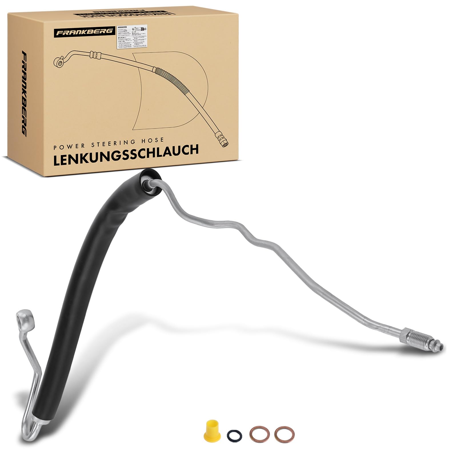 Frankberg Servolenkung Schlauch Kompatibel mit Cordoba 6L2 1.2L-2.0L 2002-2009 Ibiza III 6L1 1.2L-2.0L 2002-2009 Room.ster 5J 1.2L-1.9L 2006-2015 Polo 9N Replace# 6Q1423893G