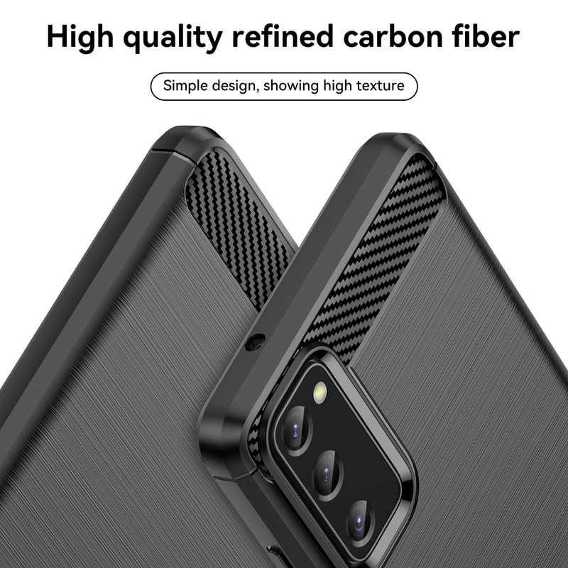 Image of Hybrid Carbon Fiber Back Case for Samsung Galaxy S20 FE (Black)