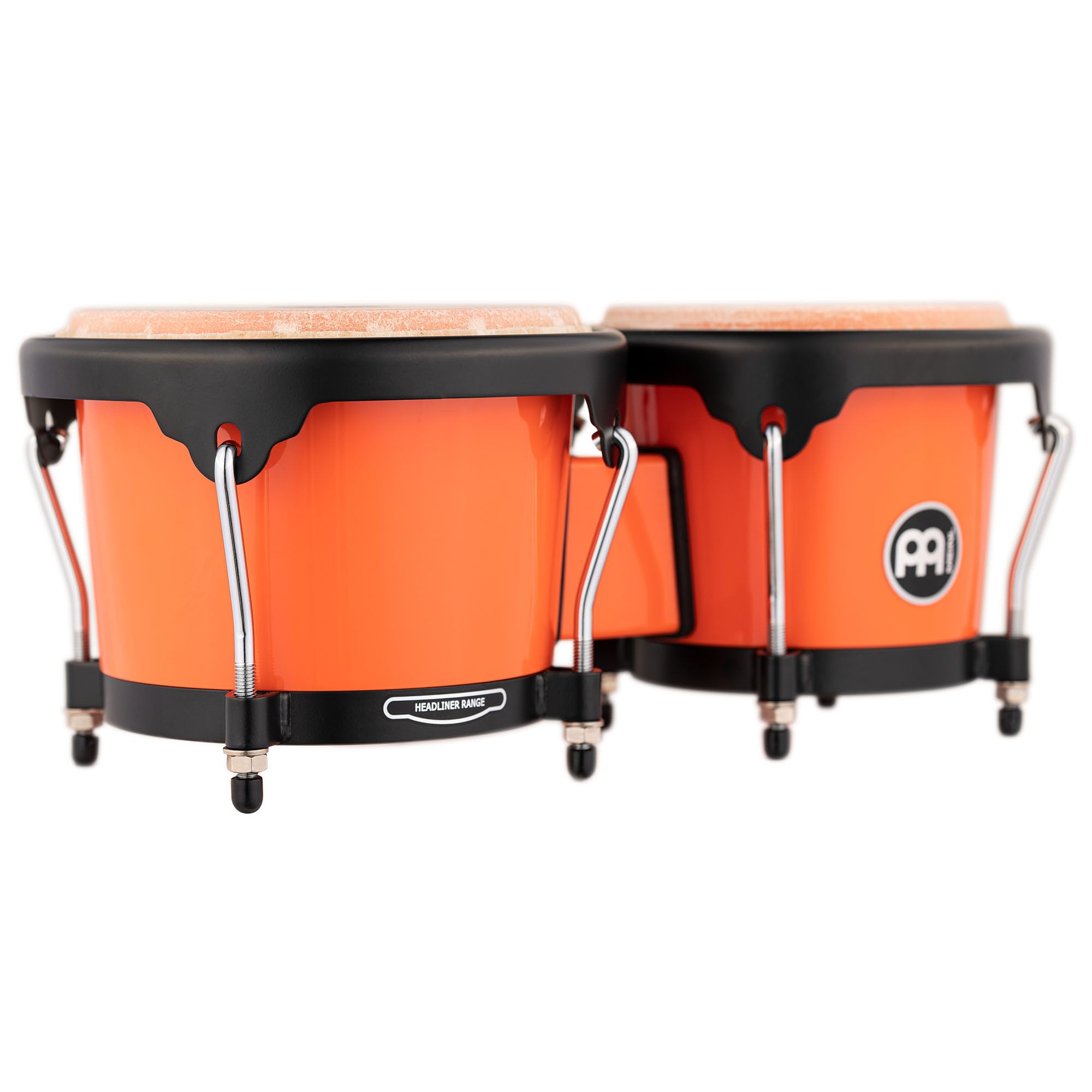 Meinl Percussion Bongos Journey Series – 2 Bongosy 6,5 i 7,5 cala – W Zestawie Klucz Do Strojenia – Tworzywo ABS, Kolor Electric Coral (HB50EC)