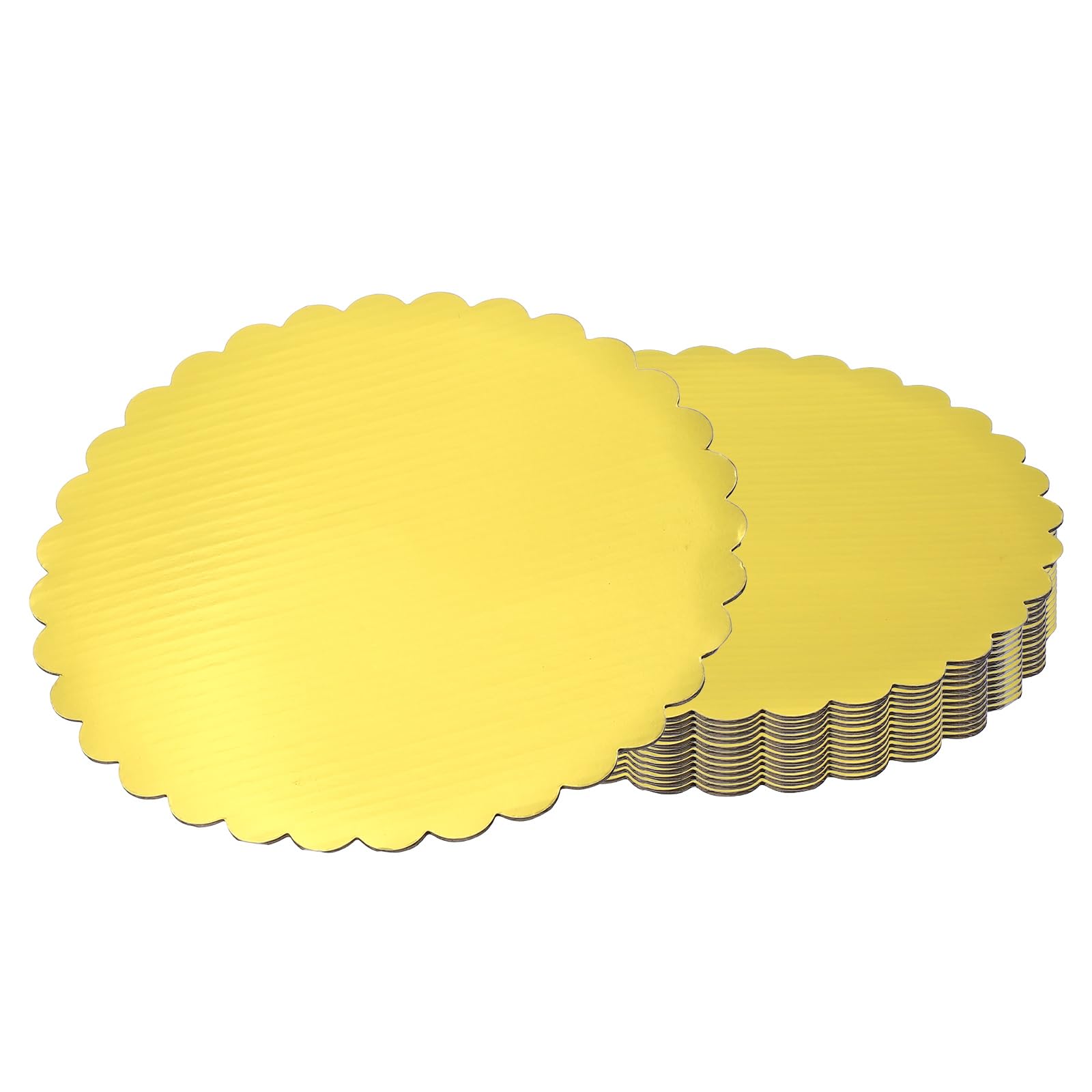 Plaque à gâteau ronde dorée 20,3 cm uxcell en carton pour pâtisserie et cuisson - Lot de 15