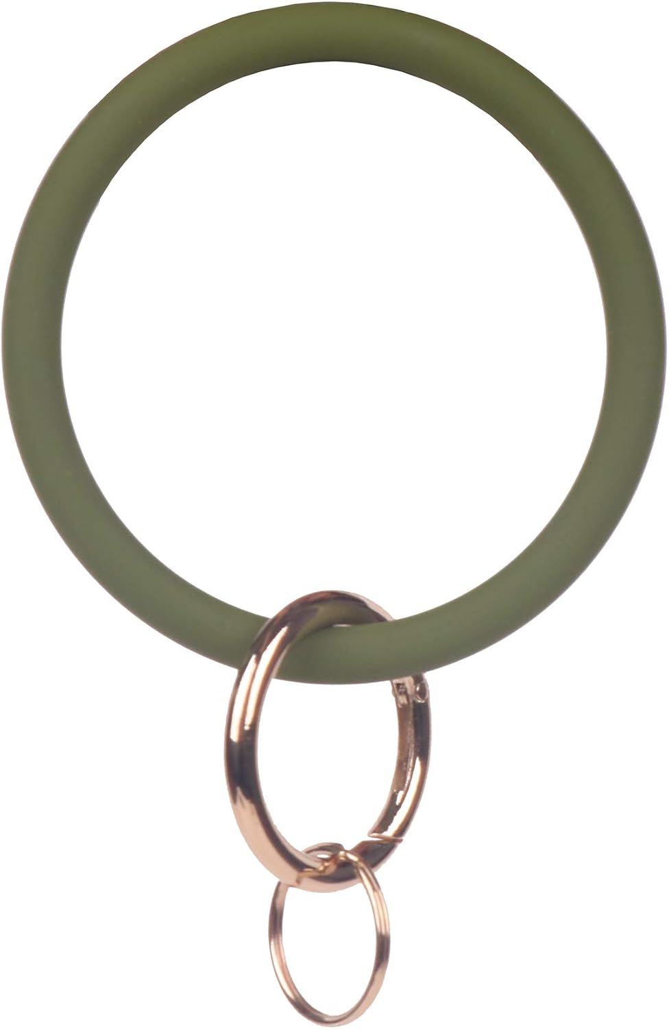 YAKA Silicone Wrist Keychain Circle Bracelet Rubber Bangle Round Keyring Holder