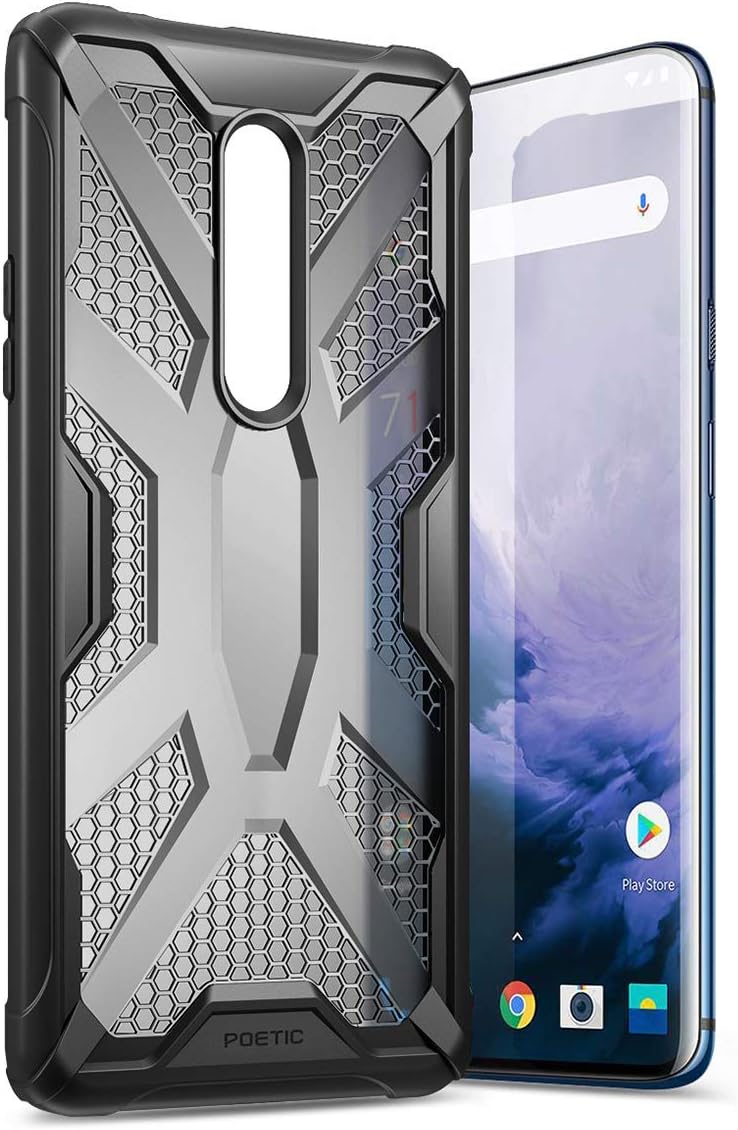 OnePlus 7 Pro Case, Poetic Premium Hybrid Protective Clear Bumper Cover, Rugged Lightweight, Military Grade Drop Tested, Affinity Series, for OnePlus 7 Pro (2019), Smoke Grey