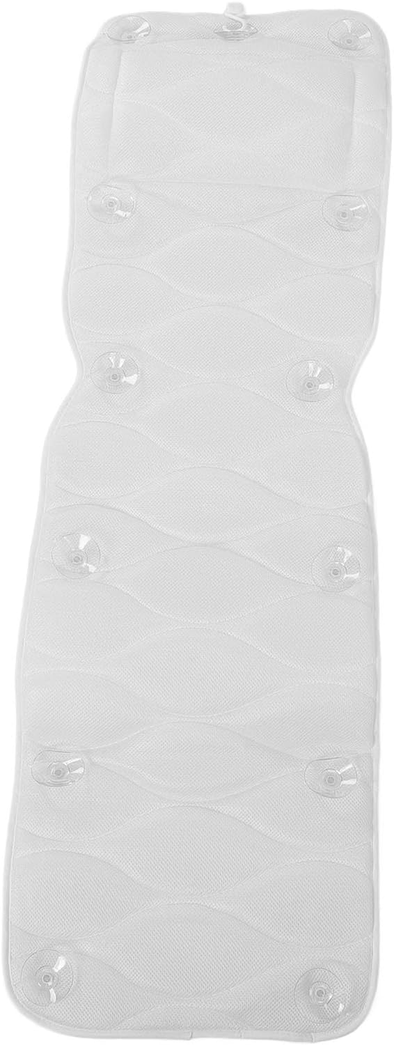 Non Slip Suction Cups Full Body Bath Pillow, Head Neck Support, Quick Drying Bath Tub Cushion, Water Suitable for Various Bathtubs, Full Body Bath Mat (Type 2)