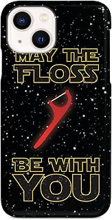 Inspired Cases - 3D Textured iPhone 15 Case - Rubber Bumper Cover - Protective Phone Case for Apple iPhone 15 - May The Floss Be with You - Dental Hygienist