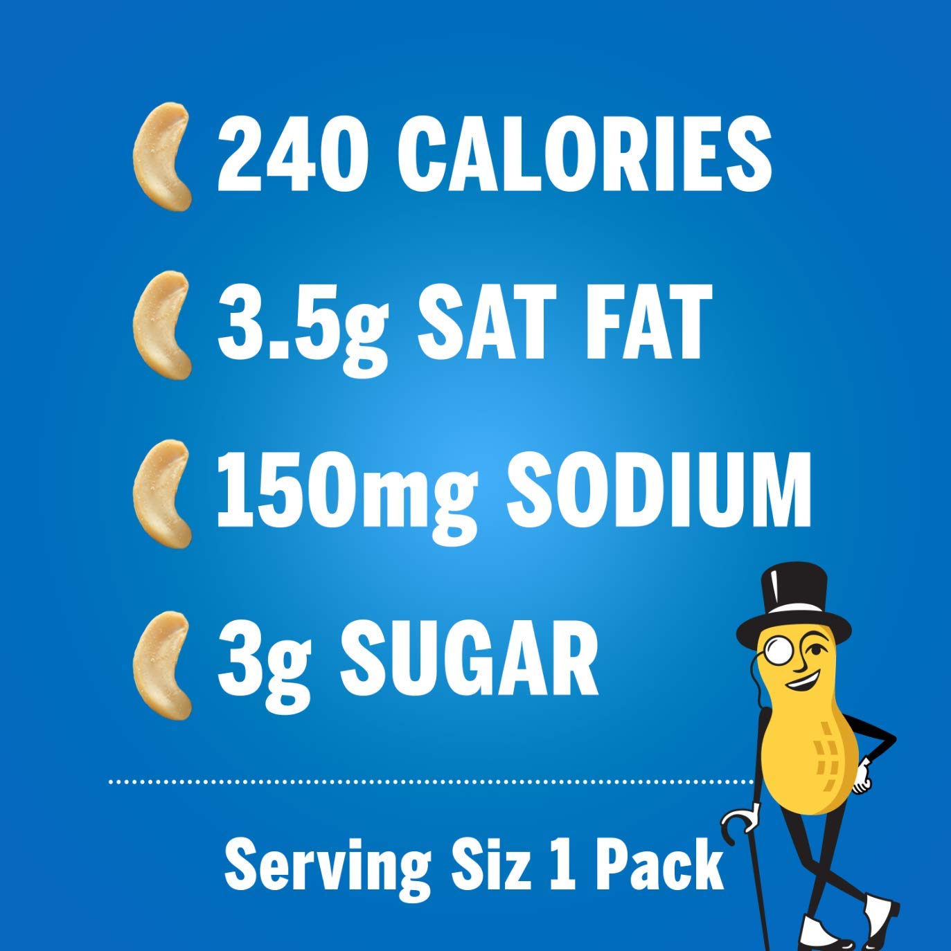 PLANTERS Salted Cashews, 1.5 oz. Packs (18 Pack) - Individually Packed Snacks On the Go - Snacks for Adults - Quick Snacks - Kosher