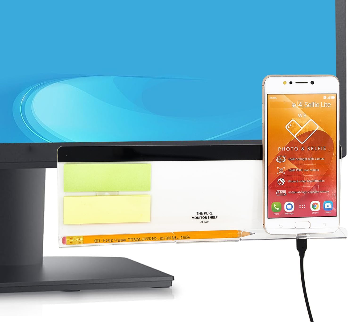 2 Pack Computer Monitor Memo Board Bottom Mount,Computer...