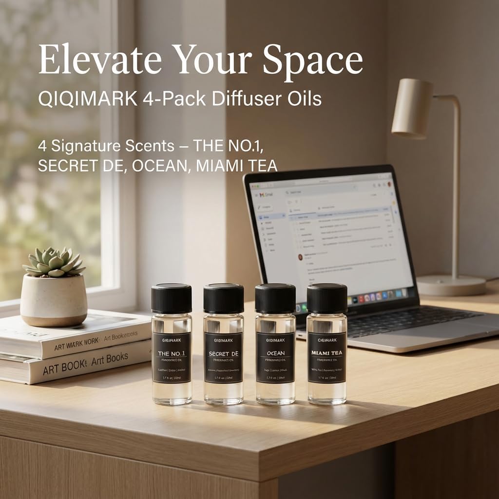 4pcs Scentiment Diffuser Oil 50ml 1.7 fl oz– Inspired by Luxury Five Star Hotel Lobby Scent, Premium Home Fragrance Oils for Hotel Home Ultrasonic, Reed & Waterless Diffusers