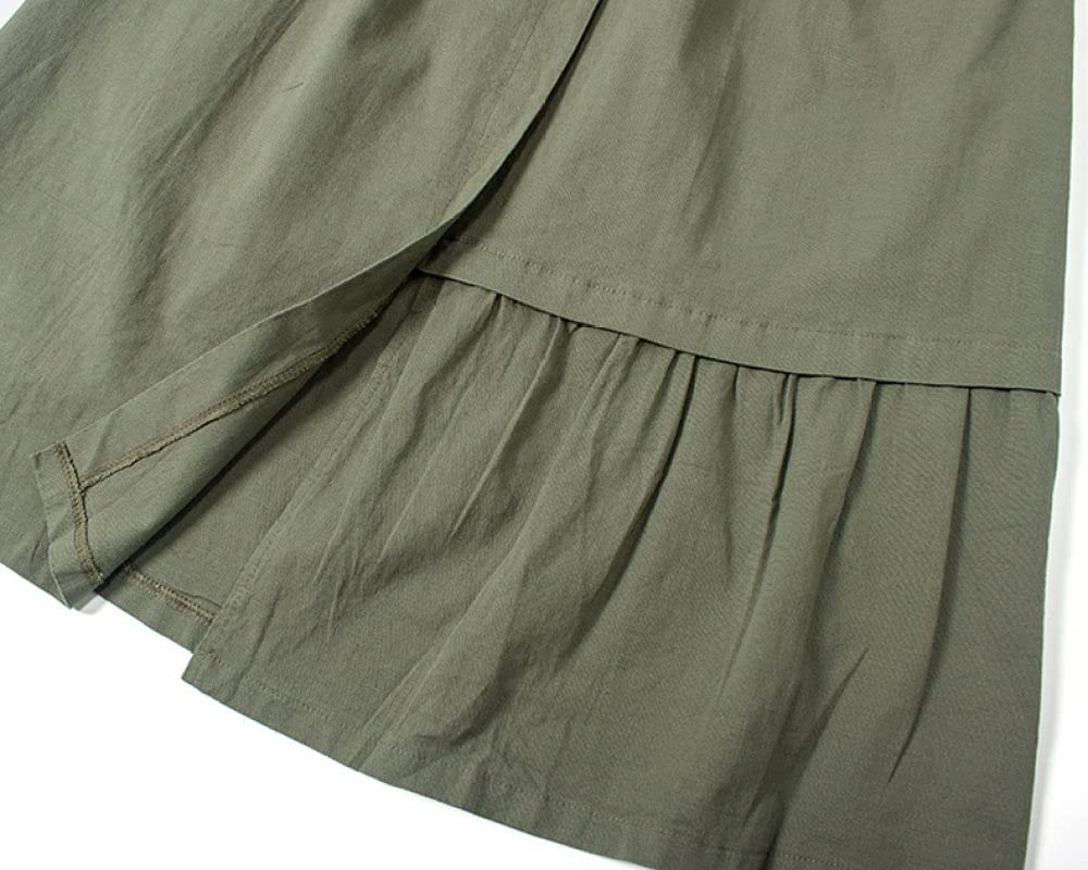 Faldas De Invierno para Mujer, Faldas Plisadas para Mujer Cintura Elástica Dobladillo Irregular Verde Midi Falda De Invierno para Mujer Faldas De Talle Alto Una