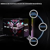 Vista 4 de Thermalright Wonder Vision 360 UB ARGB Enfriador de CPU AIO Negro, Radiador de 360mm, Pantalla Curva de 2K 60HZ con Resolución de 2400x1080