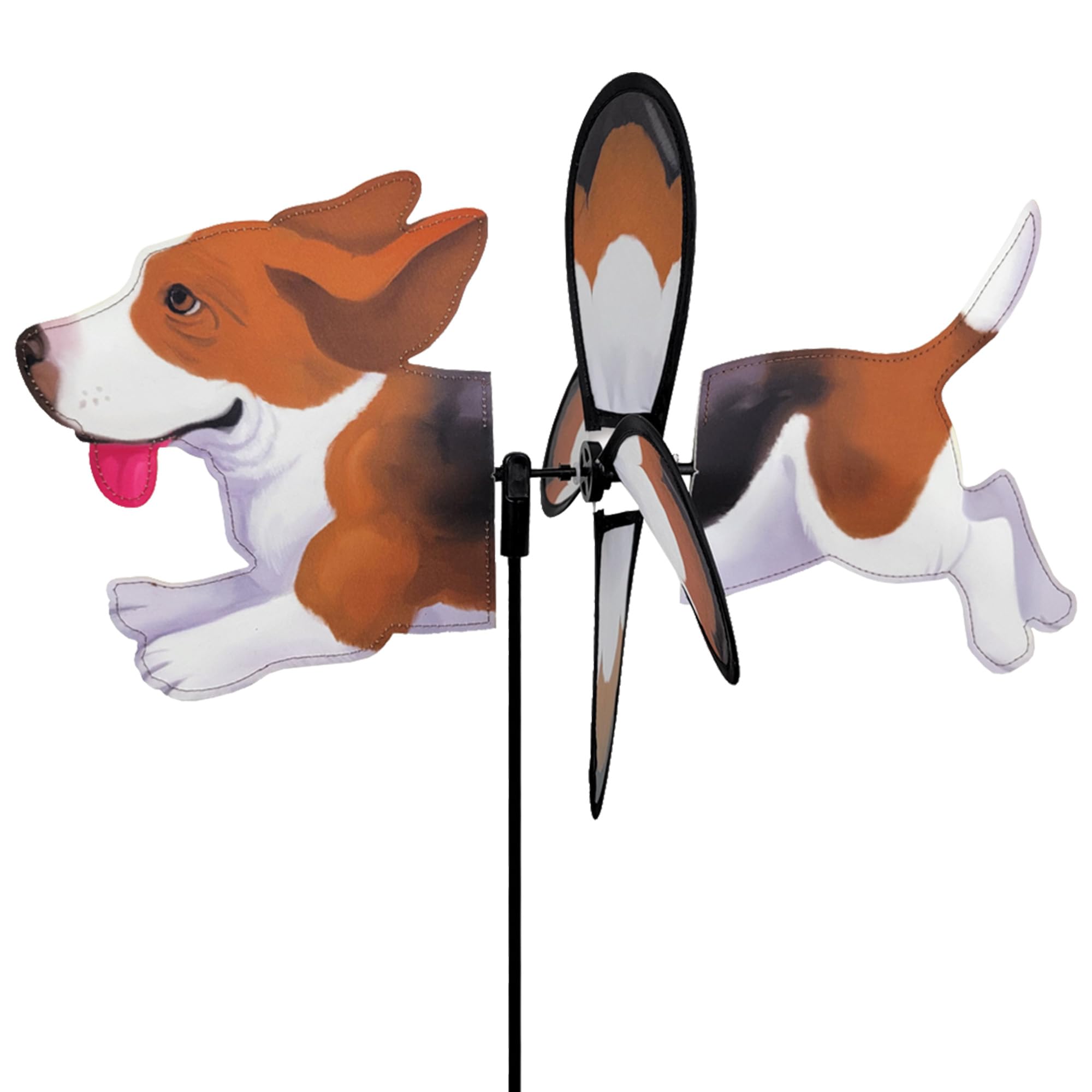 Éolienne de jardin Basset Hound, un objet décoratif fantaisiste pour égayer votre quotidien