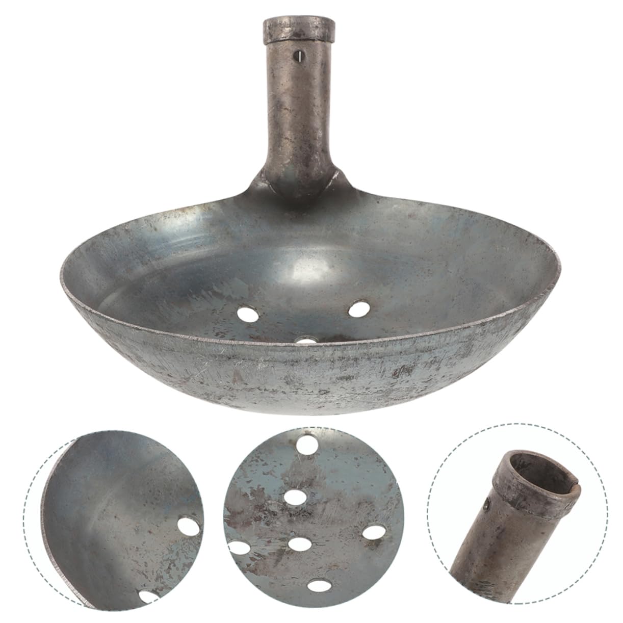 Mikikit Pala De Metal para Tamizar Estiércol Pala para Limpieza De Lodo para Jardín y Agricultura