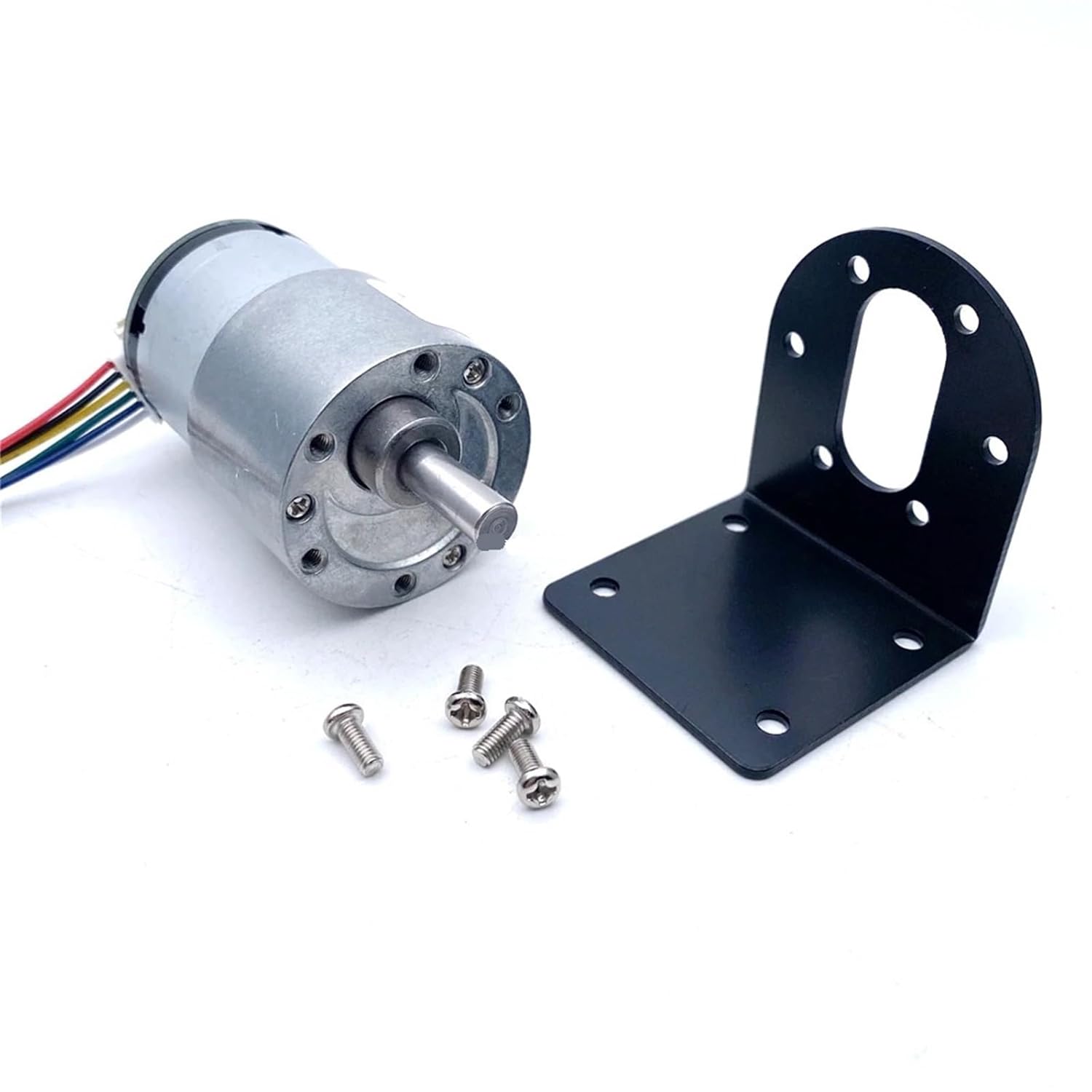 JGB37-520 DC Gear Motor 3V 6V 12V 24V Hall Encoder DIY Model Self-Balancing Car Speed Measurement(Motor,6V 80rpm)